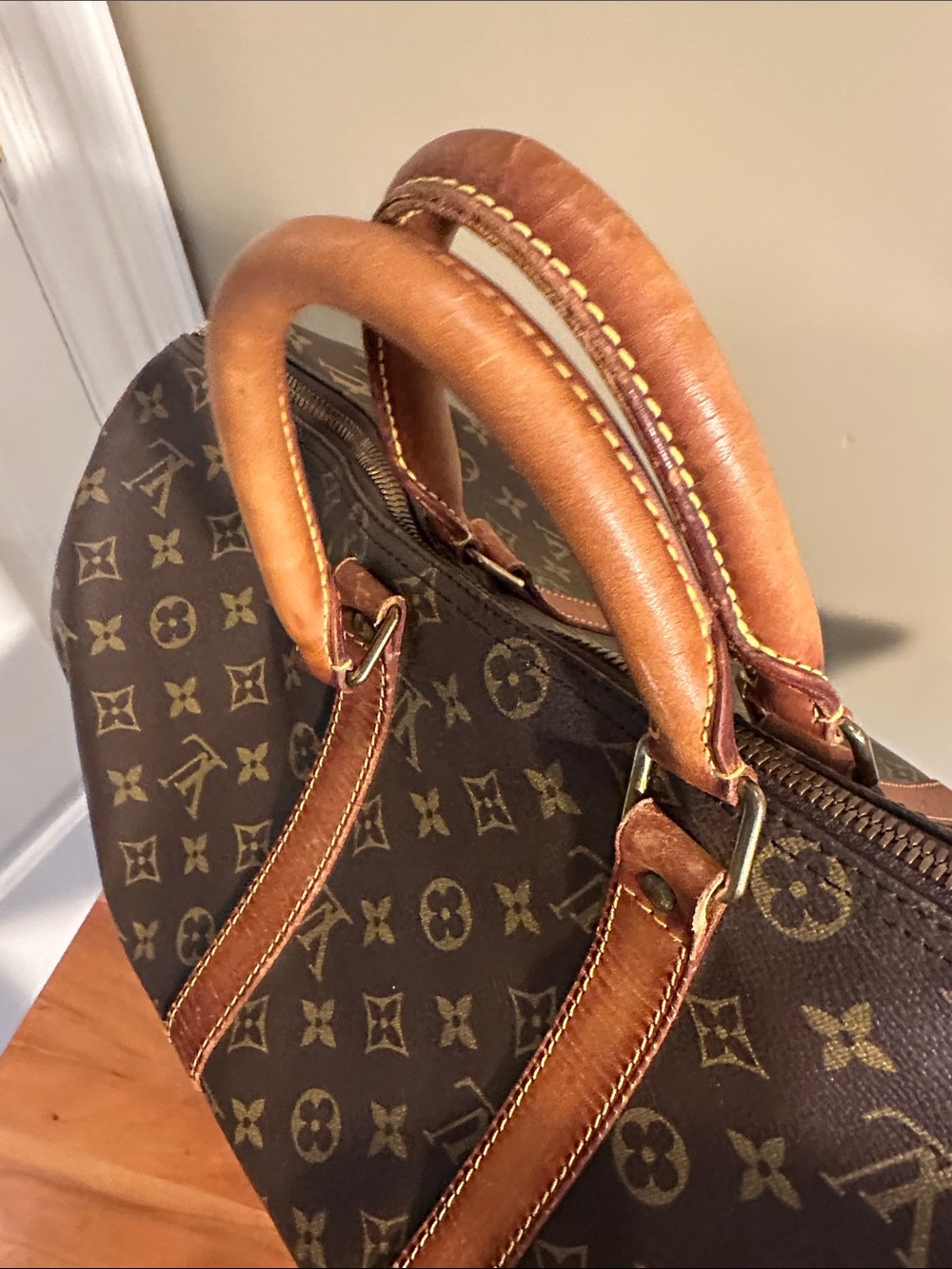 Vintage Louis Vuitton Weekend LV Monogram Keepall Bandouliere 45. - Picture 7 of 10